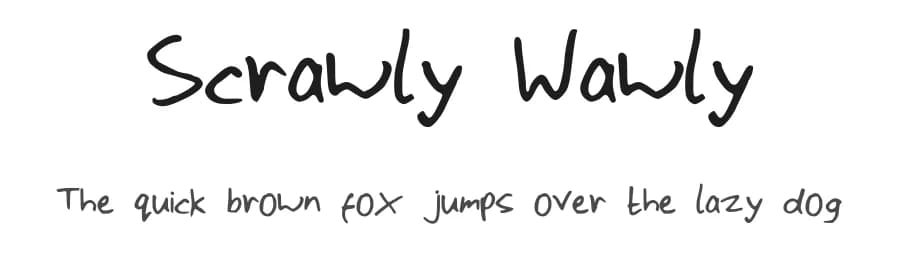 Scrawly Wawly by Harry Rickard — Script Handwritten Font