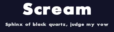Scream by Samuel Park — Sans Serif Font — thumbnail 2