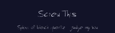 Screw This by Bill Johnston — Script Handwritten Font — thumbnail 2