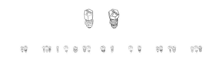 Screws by Vladimir Nikolic — Dingbats Font