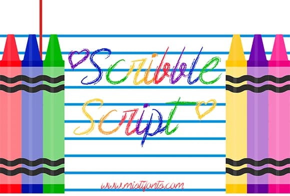 Scribble Script Font by Misti β Script Handwritten Font