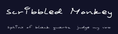 Scribbled Monkey by fuelfonts type foundry — Script Handwritten Font — thumbnail 2