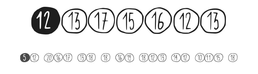 Scribynumbers by Niko Caruso — Dingbats Font