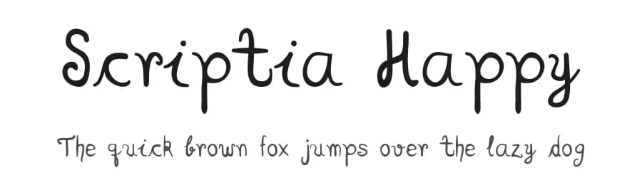 Scriptia Happy by skomii — Script Handwritten Font