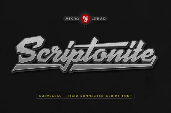 Scriptonite Font by Mikrojihad Typefounder — Script Handwritten Font