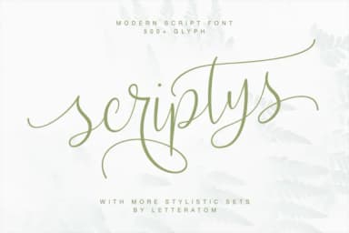 Scriptys Font by Letteratom — Script Handwritten Font — thumbnail 1