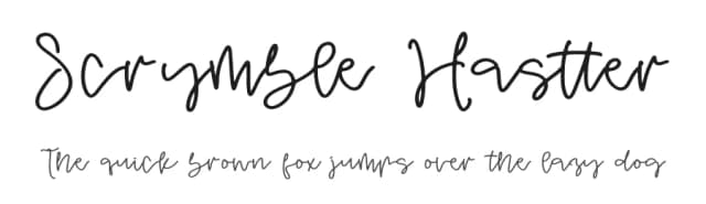 Scrymble Hastter by Perspectype Studio - Letterena.com — Script Handwritten Font