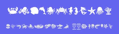Sea Life by Woodcutter — Dingbats Font — thumbnail 3