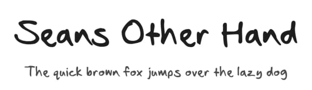 Seans Other Hand by Sean Johnson — Script Handwritten Font