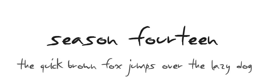 Season Fourteen by Xerographer Fonts — Script Handwritten Font