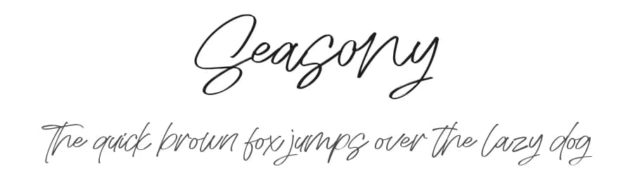 Seasony by Vunira Design — Script Handwritten Font