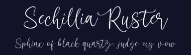 Sechillia Ruster by Hanzel Space — Script Handwritten Font — thumbnail 2