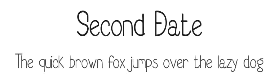 Second Date by Rangkai Aksara — Script Handwritten Font