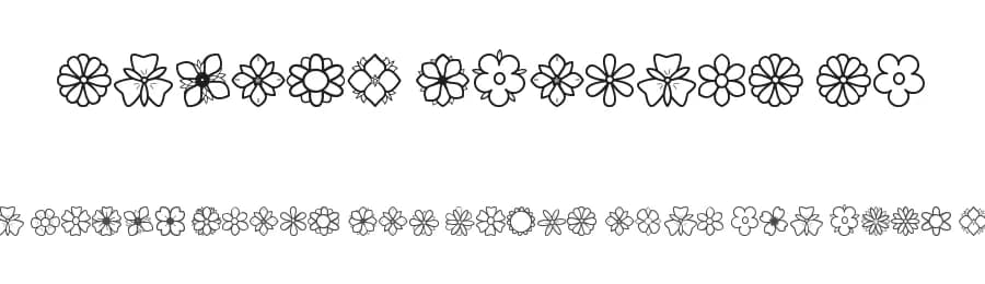 Second Flowers St by Southype — Dingbats Font