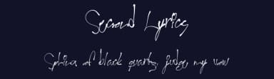 Second Lyrics by Måns Grebäck — Script Handwritten Font — thumbnail 2