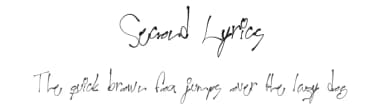 Second Lyrics by Måns Grebäck — Script Handwritten Font — thumbnail 1