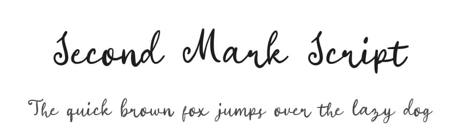 Second Mark Script by Ef Studio — Script Handwritten Font