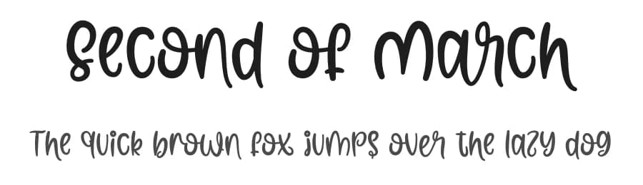 Second of March by Letter Art Studio — Script Handwritten Font
