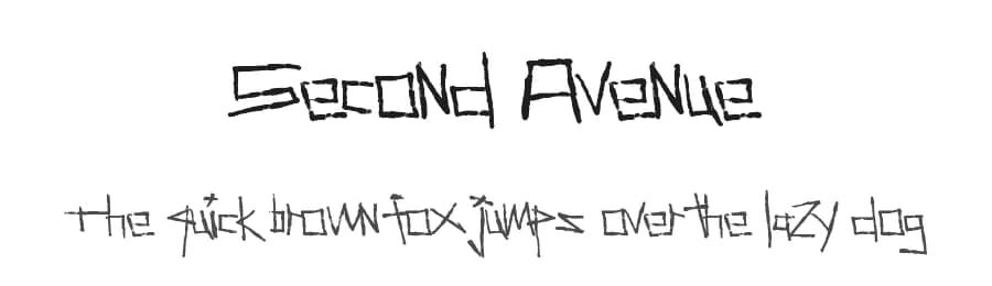 Second Avenue by Xerographer Fonts — Script Handwritten Font