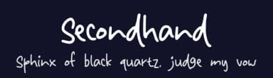 Secondhand by Willetter Studio — Script Handwritten Font — thumbnail 2