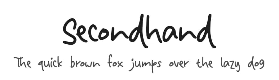 Secondhand by Willetter Studio — Script Handwritten Font