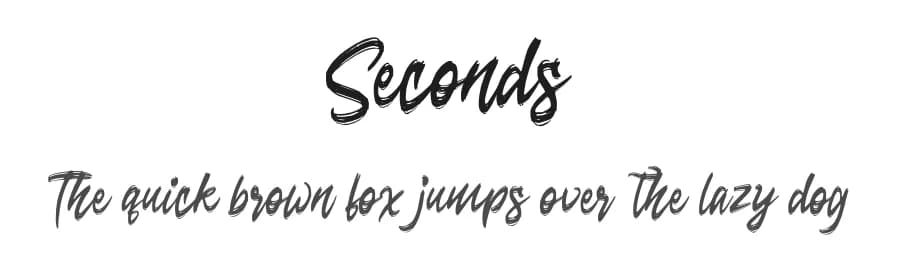 Seconds by Motokiwo — Script Handwritten Font