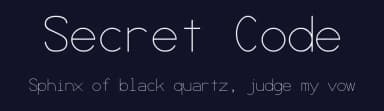 Secret Code by Matthew Welch — Sans Serif Font — thumbnail 2