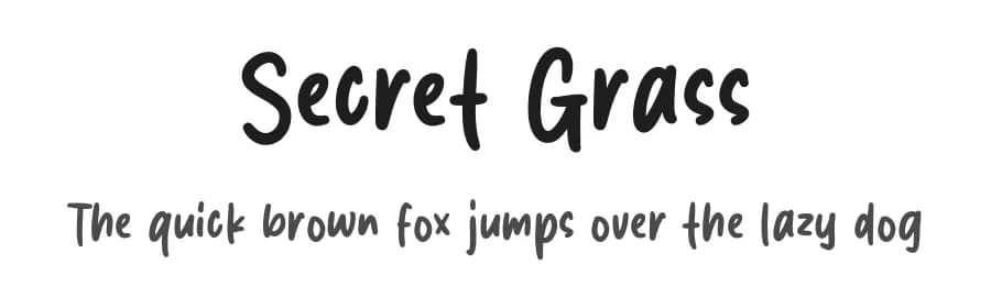 Secret Grass by MJType — Script Handwritten Font