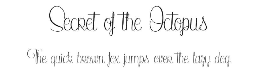 Secret of the Octopus by Maelle.K | Thomas Boucherie — Script Handwritten Font — preview 1