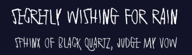 Secretly wishing for rain by Juha Korhonen — Script Handwritten Font — thumbnail 2