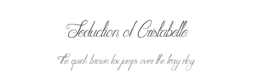 Seduction of Cristabelle by Cat.B — Script Handwritten Font