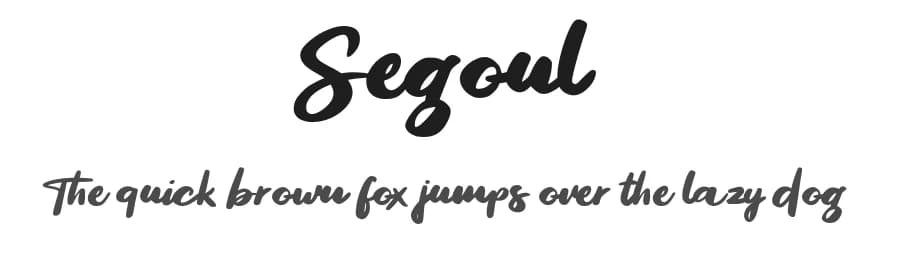 Segoul by Vunira Design — Script Handwritten Font