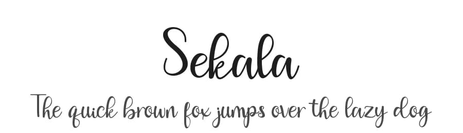 Sekala by Tiny Hand Letter — Script Handwritten Font