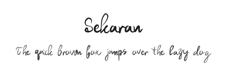 Sekaran by Shiddiq Art — Script Handwritten Font