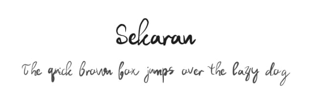 Sekaran by Shiddiq Art — Script Handwritten Font