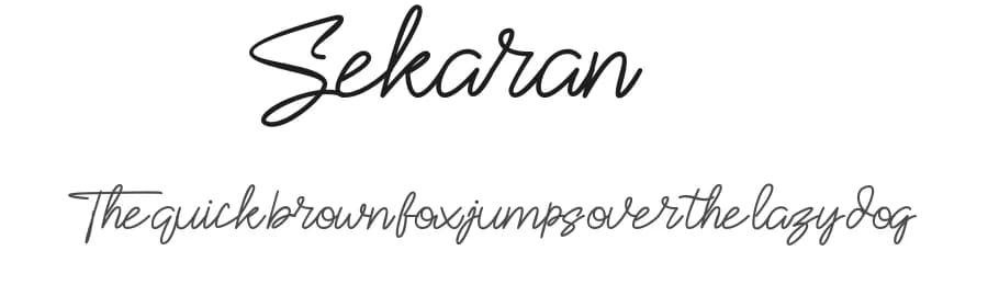 Sekaran by selawetype — Script Handwritten Font
