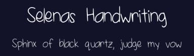 Selenas Handwriting by Selena — Script Handwritten Font — thumbnail 2
