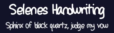 Selenes Handwriting by Selene Griffin — Script Handwritten Font — thumbnail 2