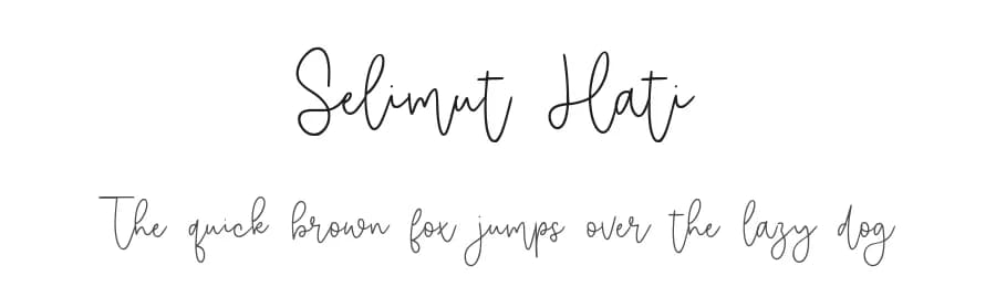 Selimut Hati by Balpirick Studio — Script Handwritten Font