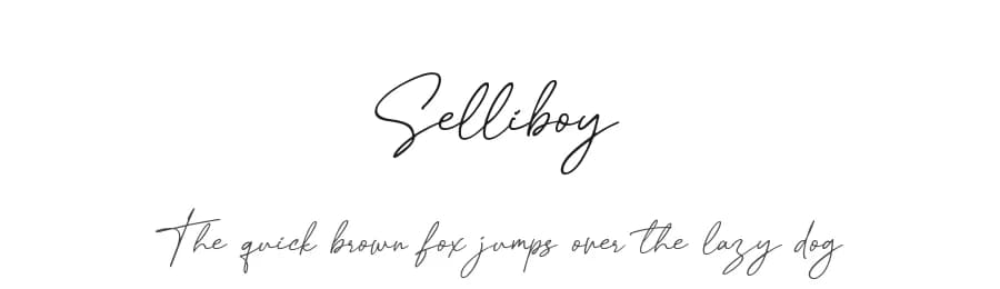 Selliboy by Gede Sugiantara — Script Handwritten Font — preview 1