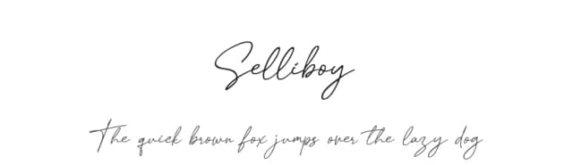 Selliboy by Gede Sugiantara — Script Handwritten Font