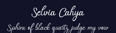 Selvia Cahya by Yoga Letter — Script Handwritten Font — thumbnail 2