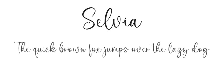Selvia by Graphix Line Studio — Script Handwritten Font