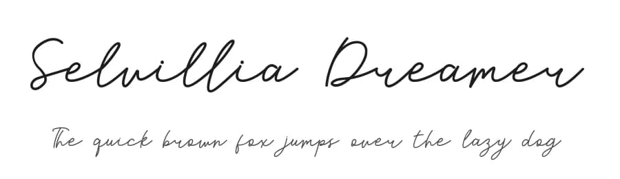 Selvillia Dreamer by Edric Studio — Script Handwritten Font