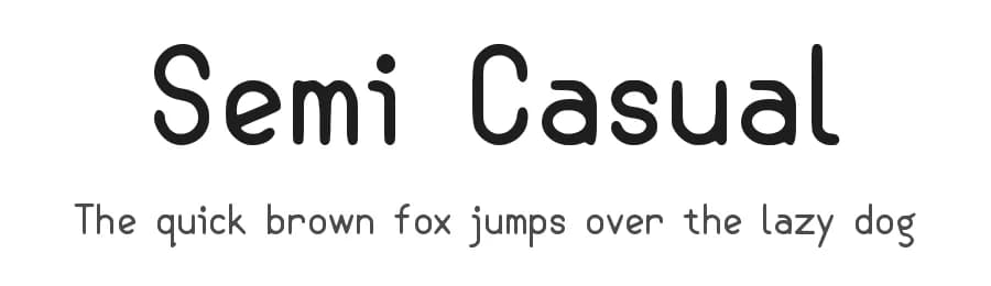 Semi Casual by Walter E Stewart — Sans Serif Font — preview 1