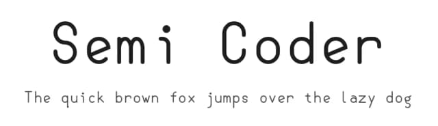 Semi Coder by Walter E Stewart — Sans Serif Font