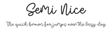 Semi Nice by Forberas Club — Script Handwritten Font — thumbnail 1