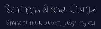 Seminggu di kota Cianjur by 'Sanz Font — Script Handwritten Font — thumbnail 2