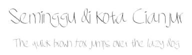 Seminggu di kota Cianjur by 'Sanz Font — Script Handwritten Font — thumbnail 1