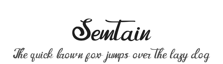 Semtain by nomlimofont — Script Handwritten Font